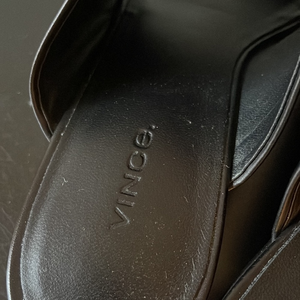 Vince black short wedge sandals size 38 - Picture 3 of 10